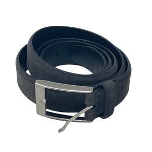 Ermenegildo Zegna grey silver suede leather belt 115-130cm